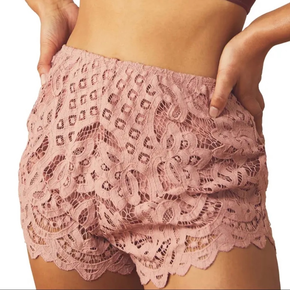 NEW Free People Blush Lace Shorts